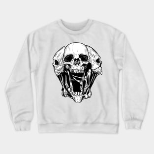 3 Head Skull Crewneck Sweatshirt